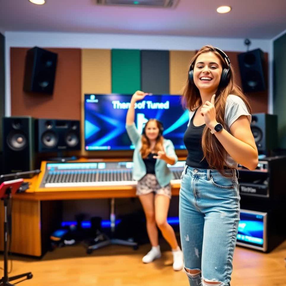 Pop song studio in a pocket